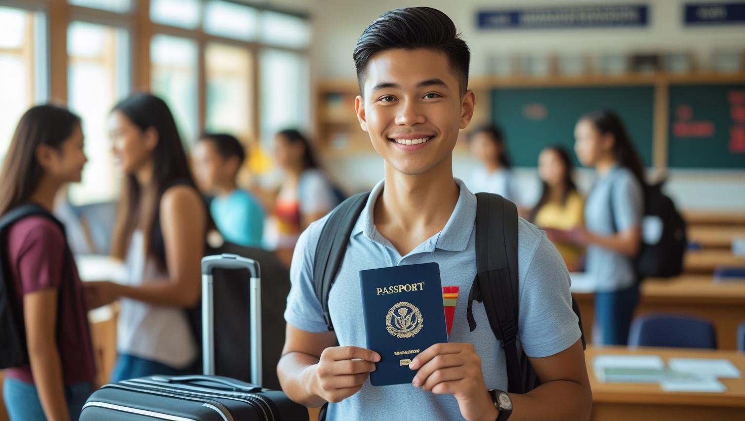Filipino student preparing to study abroad in 2025